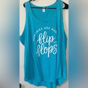 Air Waves Aqua Tank Top